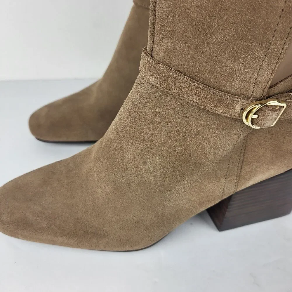 Blondo Twyla Women's Knee High Boots Waterproof Suede Taupe Size 7M - Picture 6 of 16
